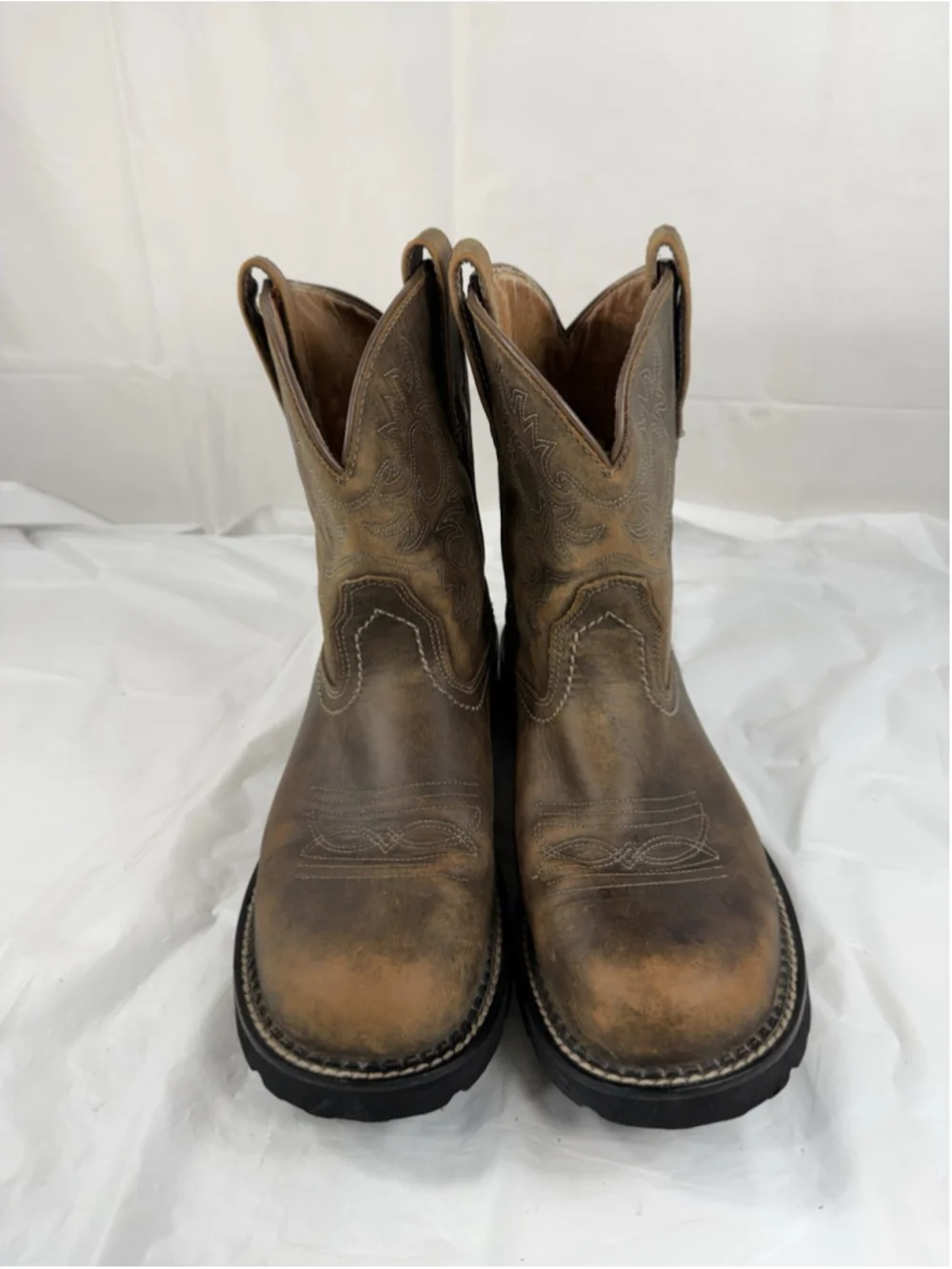 Ariat FATBABY Leather Cowgirl Boots Women's Size 10 B Western Brown